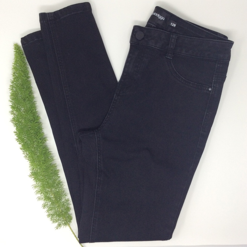Golddigga Pretty Stretch Black Skinny Jeans (12R)